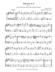 Menuett in A, No. 12 from Notebook for Maria Anna (Nannerl) Mozart