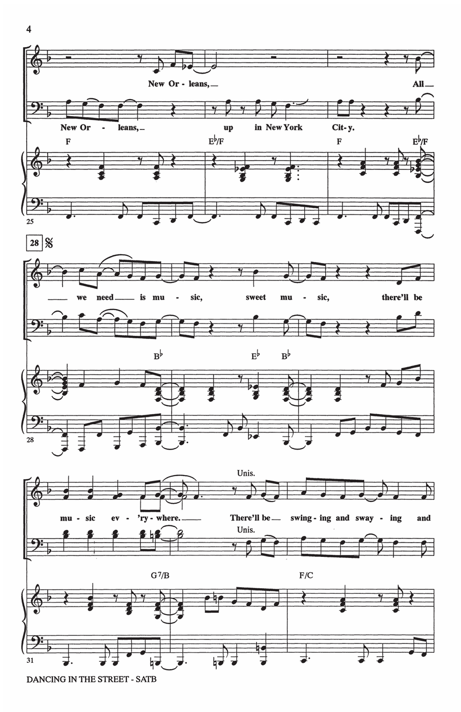 Dancing In The Street (arr. Mac Huff) 4-Part scores gallery preview page 3