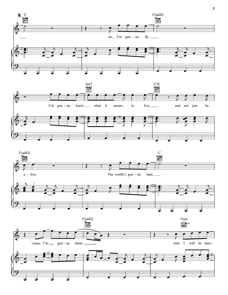 Say I Won't Piano, Vocal, Guitar scores gallery preview page 3