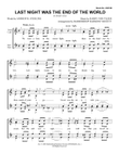 Last Night Was The End Of The World (arr. Barbershop Harmony Society)