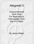 Allegretto II Violin Duet in the Key of C Major