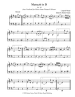 Menuett in D, No. 10 from Notebook for Maria Anna (Nannerl) Mozart
