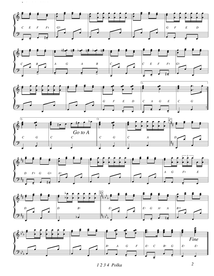 1-2-3-4 Polka Accordion scores gallery preview page 2