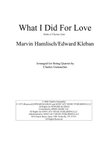 What I Did For Love