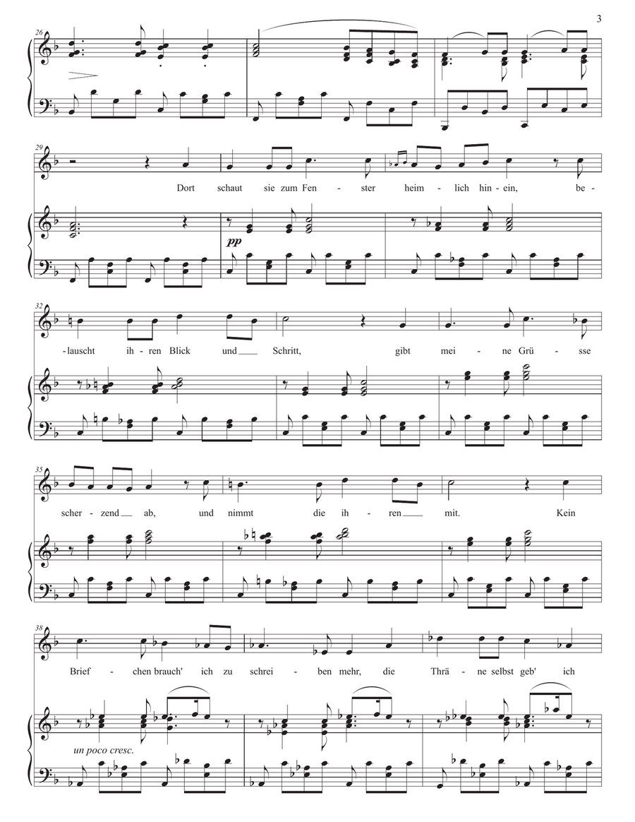 SCHUBERT: Die Taubenpost, D. 957 no. 14 (transposed to F major) Piano, Vocal scores gallery preview page 4