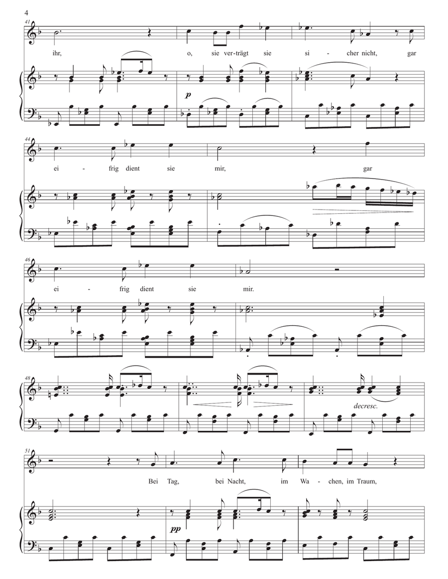 SCHUBERT: Die Taubenpost, D. 957 no. 14 (transposed to F major) Piano, Vocal scores gallery preview page 5
