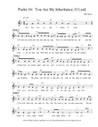 Psalm 16: You Are My Inheritance, O Lord (Easter Vigil 2nd psalm, leadsheet) mini preview