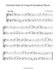 Christmas Duets for Young Saxophone Players