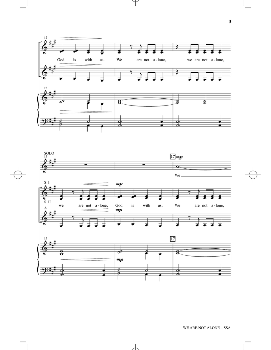 We Are Not Alone We Are Not Alone SSA scores gallery preview page 2