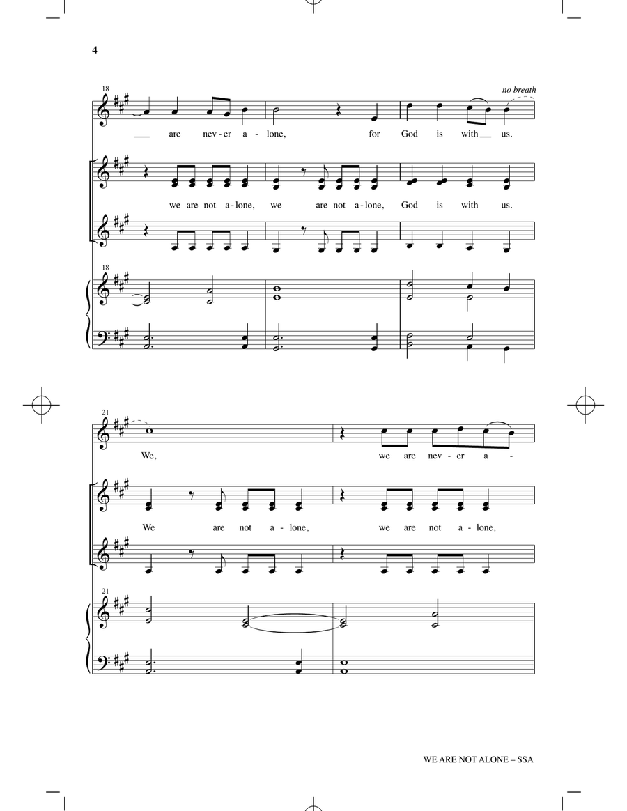 We Are Not Alone We Are Not Alone SSA scores gallery preview page 3