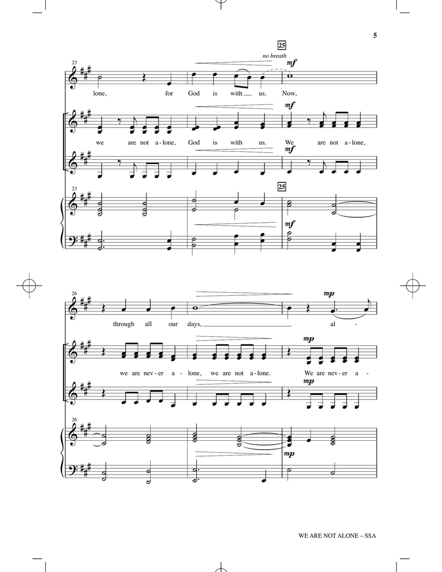 We Are Not Alone We Are Not Alone SSA scores gallery preview page 4