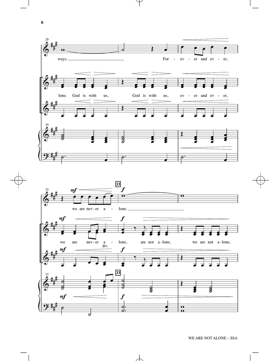 We Are Not Alone We Are Not Alone SSA scores gallery preview page 5