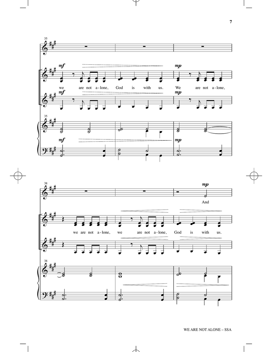We Are Not Alone We Are Not Alone SSA scores gallery preview page 6