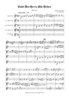 Clarinet Quintet - Lobet Den Herrn Alle Heiden Clarinet Quintet scores gallery preview page 3