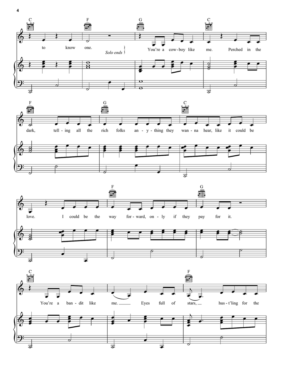 cowboy like me cowboy like me Piano, Vocal, Guitar scores gallery preview page 4