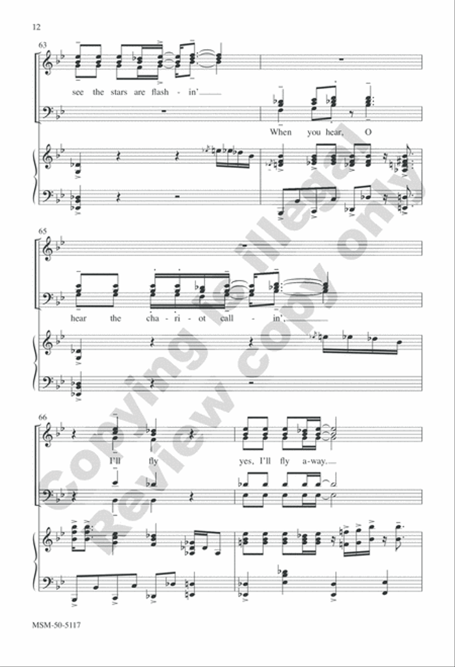 I'll Fly Away (Choral Score) Divisi scores gallery preview page 12