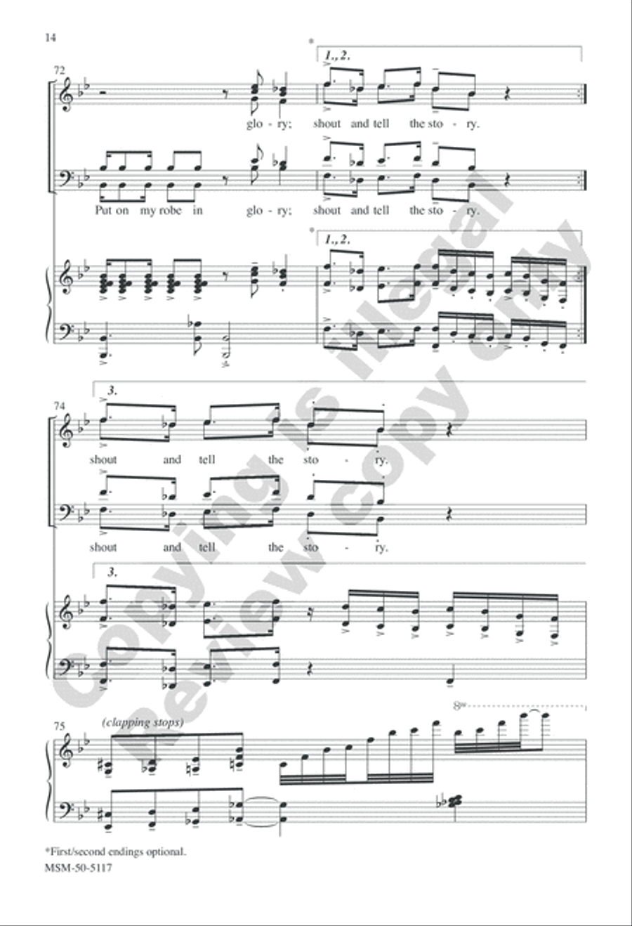 I'll Fly Away (Choral Score) Divisi scores gallery preview page 14