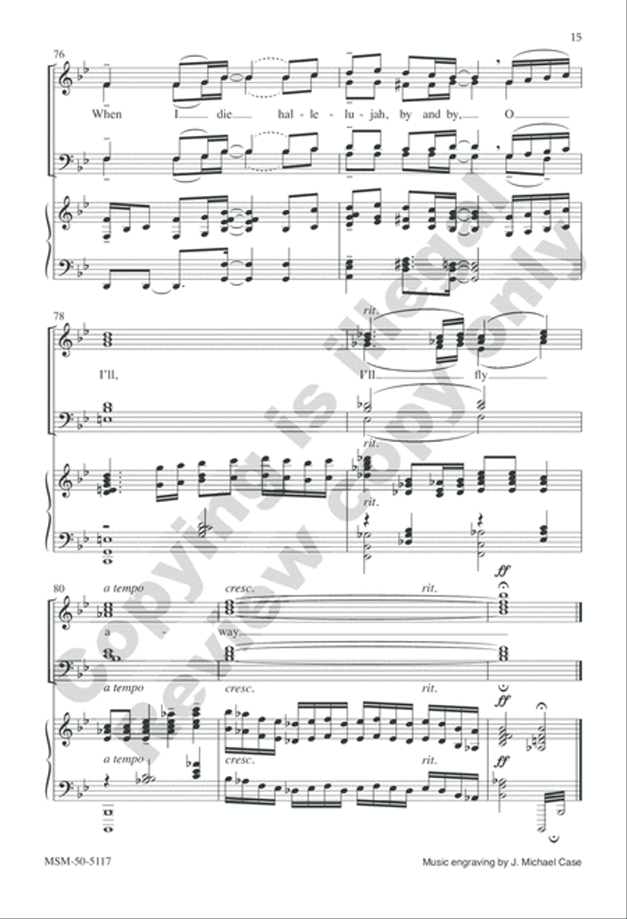 I'll Fly Away (Choral Score) Divisi scores gallery preview page 15