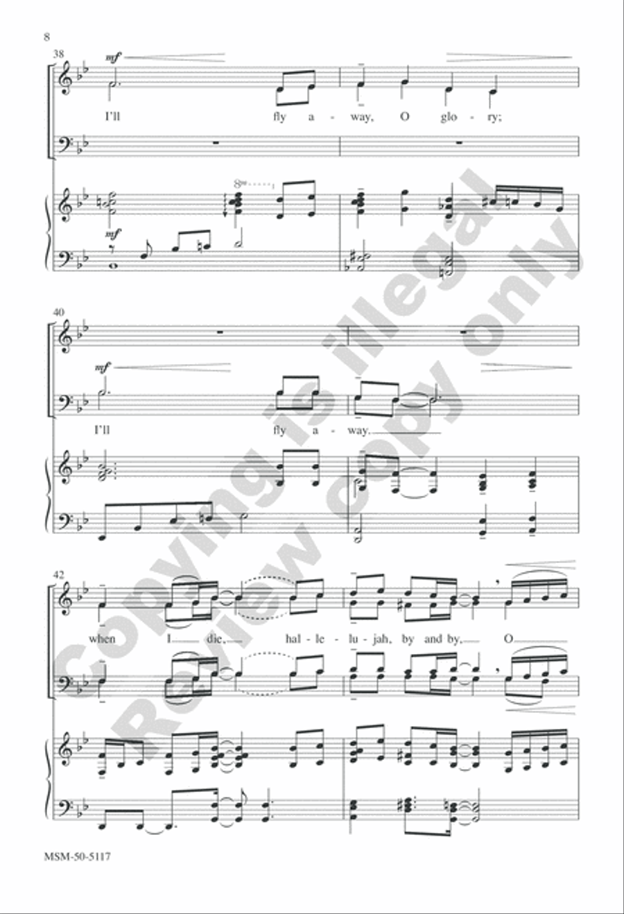 I'll Fly Away (Choral Score) Divisi scores gallery preview page 8