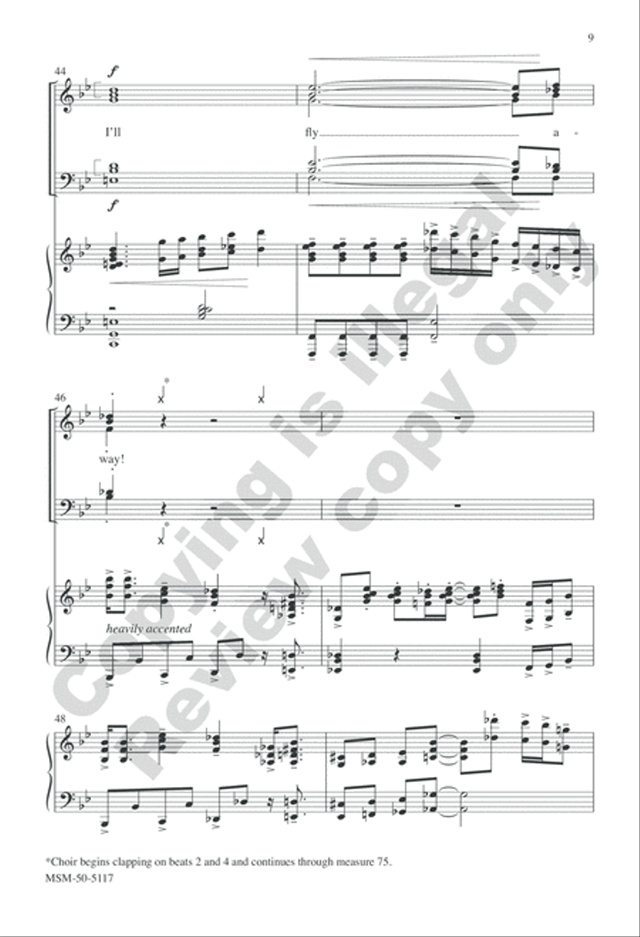 I'll Fly Away (Choral Score) Divisi scores gallery preview page 9