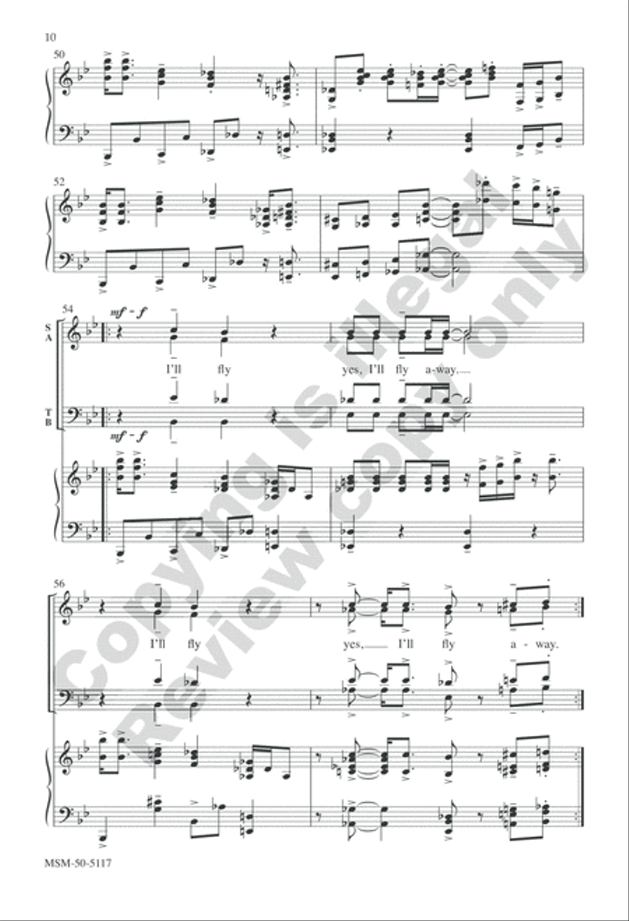 I'll Fly Away (Choral Score) Divisi scores gallery preview page 10