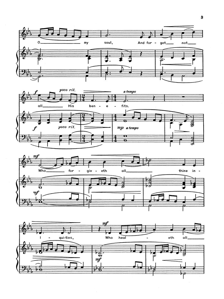 Bless the Lord, O My Soul Low Voice scores gallery preview page 2