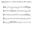 Prelude in C minor for brass quintet