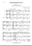 HAYDN DIVERTIMENTO IN A MAJOR Hob.IV: 10 for flute, oboe & clarinet