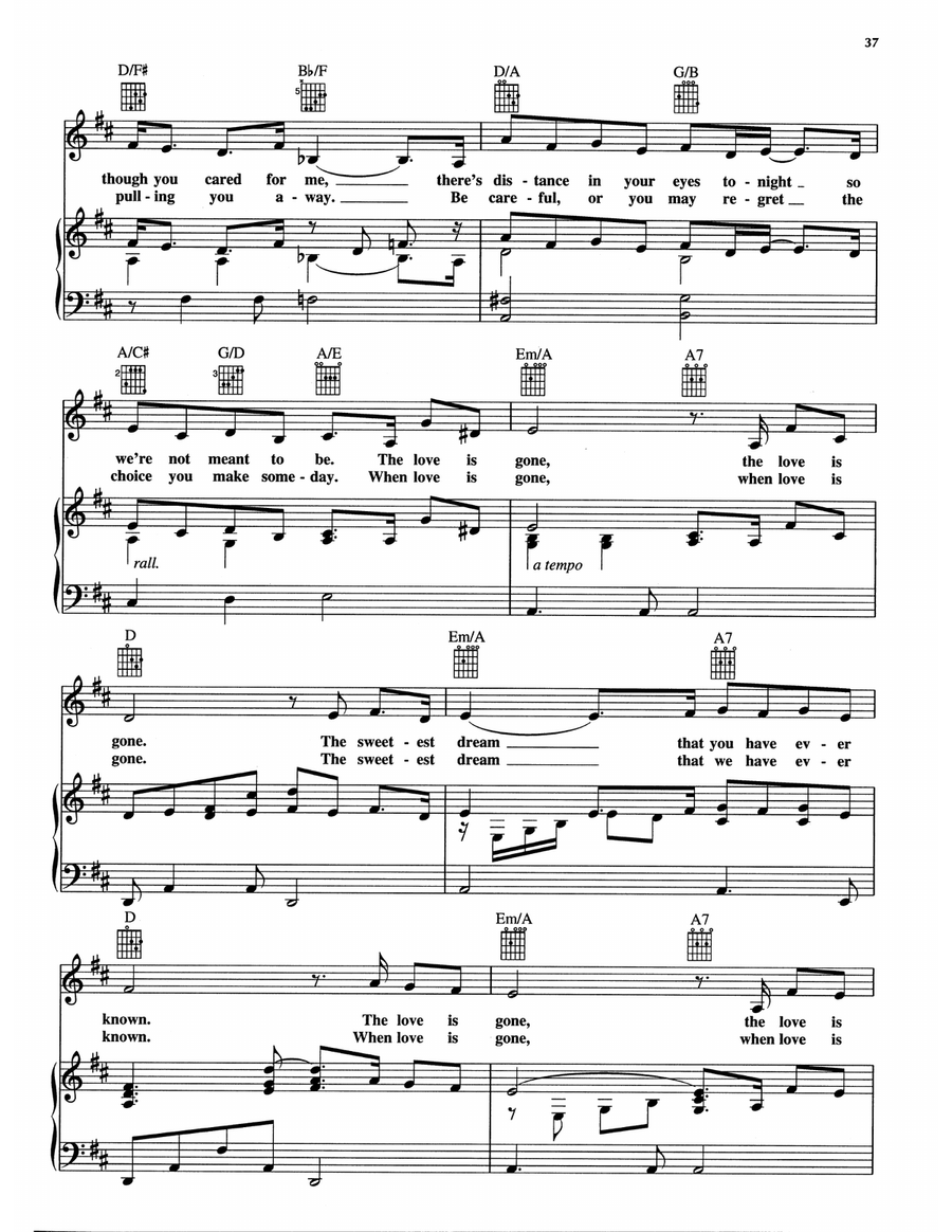 When Love Is Gone (from The Muppet Christmas Carol) Piano, Vocal, Guitar scores gallery preview page 2