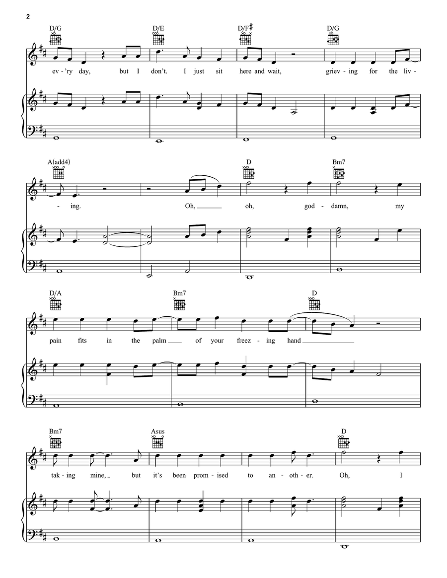 ivy ivy Piano, Vocal, Guitar scores gallery preview page 2