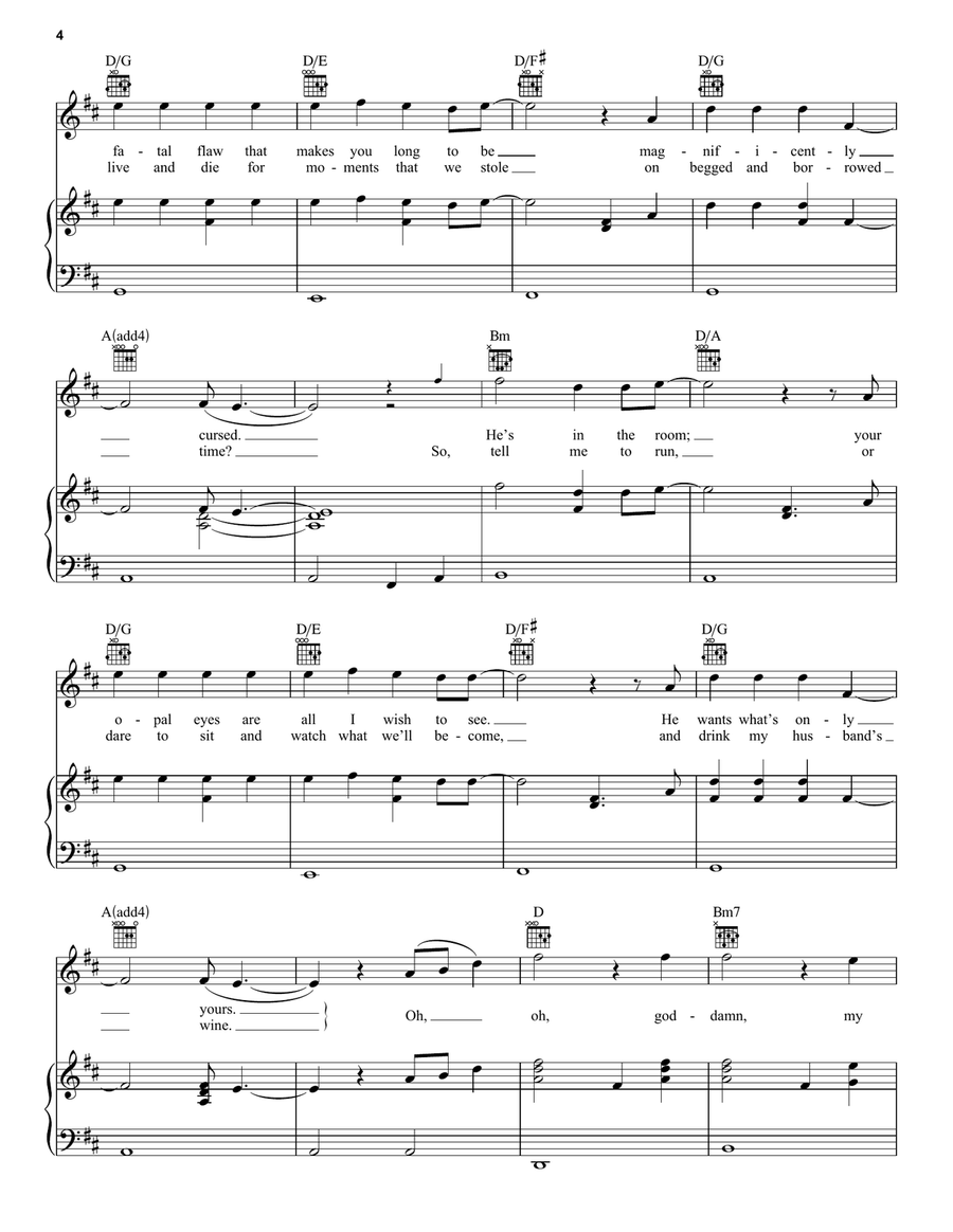 ivy ivy Piano, Vocal, Guitar scores gallery preview page 4
