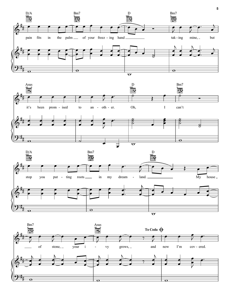 ivy ivy Piano, Vocal, Guitar scores gallery preview page 5