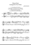 Mozart Duet arranged for Two Flutes