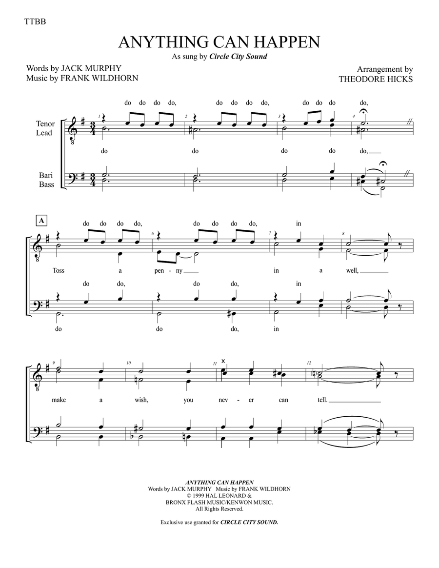 Anything Can Happen TTBB scores gallery preview page 2