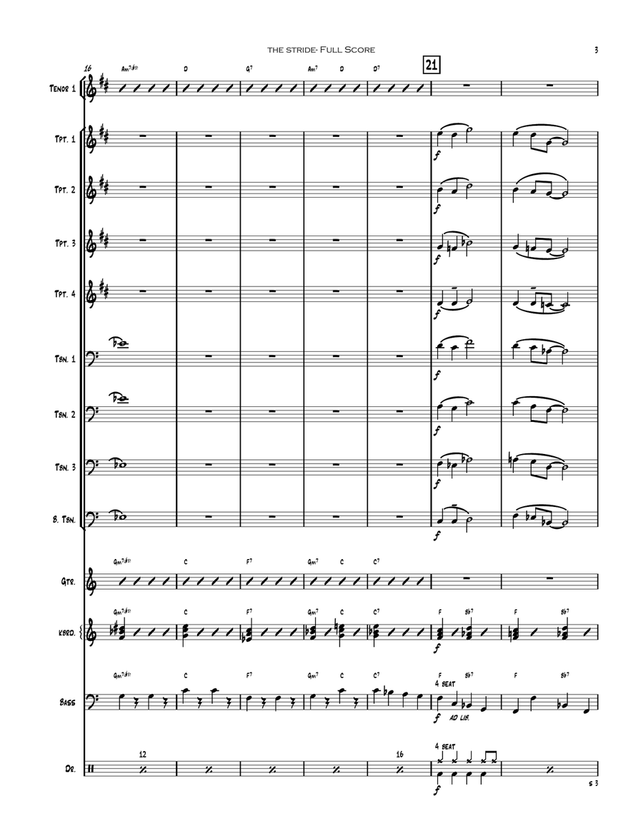 Stride, The: from Rhapsody In Blue- jazz ensemble big band Jazz Ensemble scores gallery preview page 4