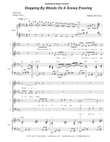 Stopping By Woods On A Snowy Evening (Vocal Quartet - (SATB)