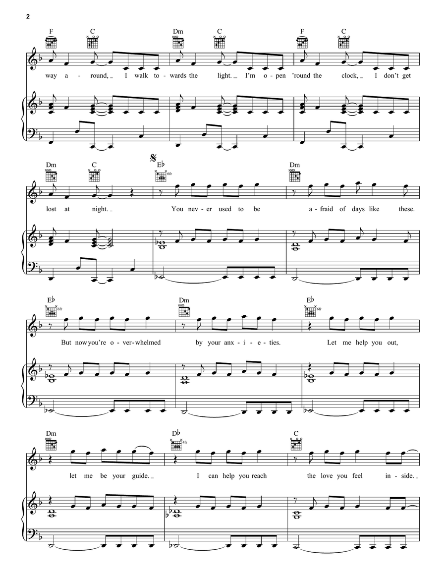 Find My Way Find My Way Piano, Vocal, Guitar scores gallery preview page 2