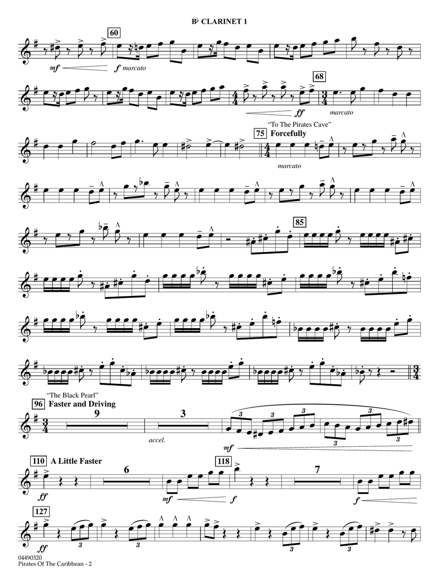 Pirates of the Caribbean (arr. Ted Ricketts) - Bb Clarinet 1 Full Orchestra scores gallery preview page 2