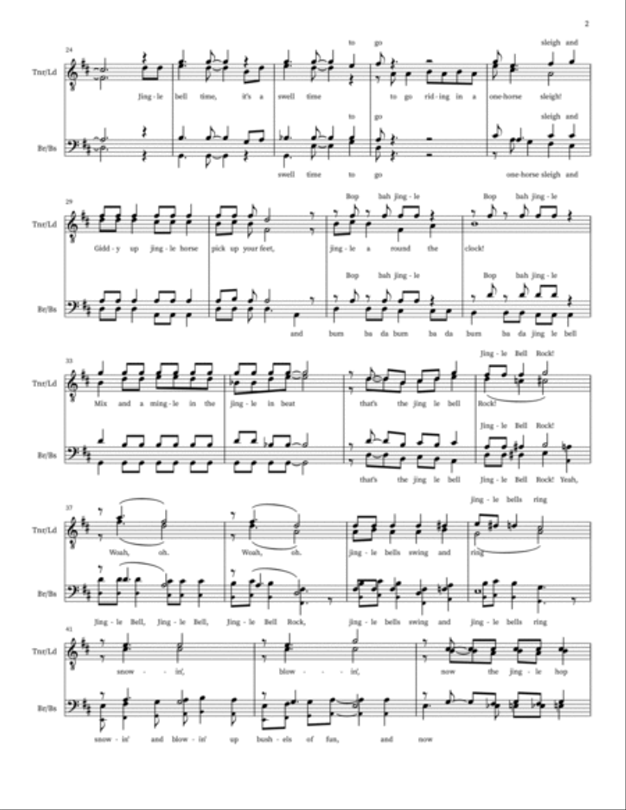 Jingle Bell Rock Choir scores gallery preview page 2