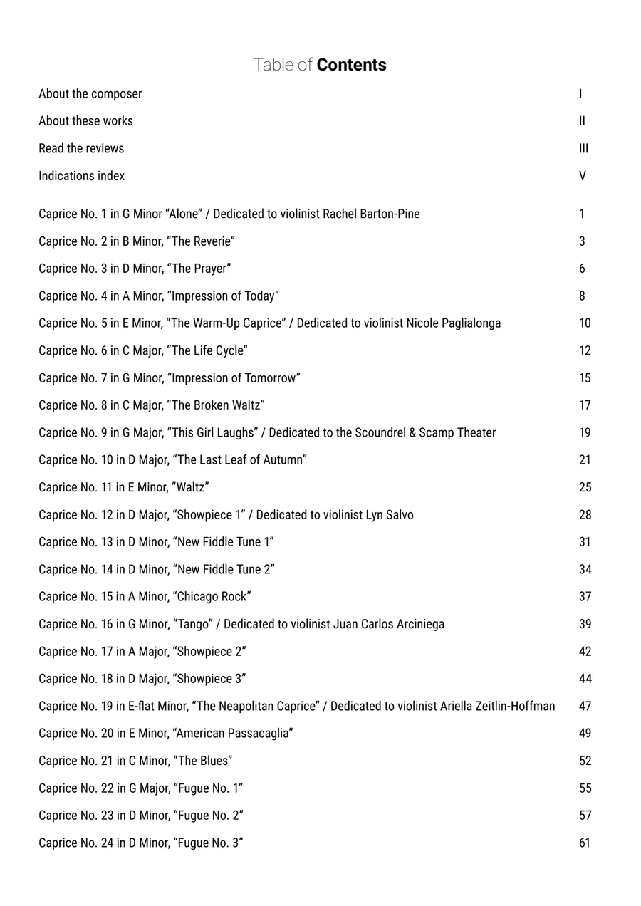 Abraham, Dr. Immanuel - 24 Caprices for Solo Violin - 2nd Edition Violin Solo scores gallery preview page 5