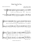 Pinin' Just For You - Men's Barbershop Arrangement