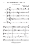 HAYDN DIVERTIMENTO IN G Hob. II: 3 for woodwind quintet