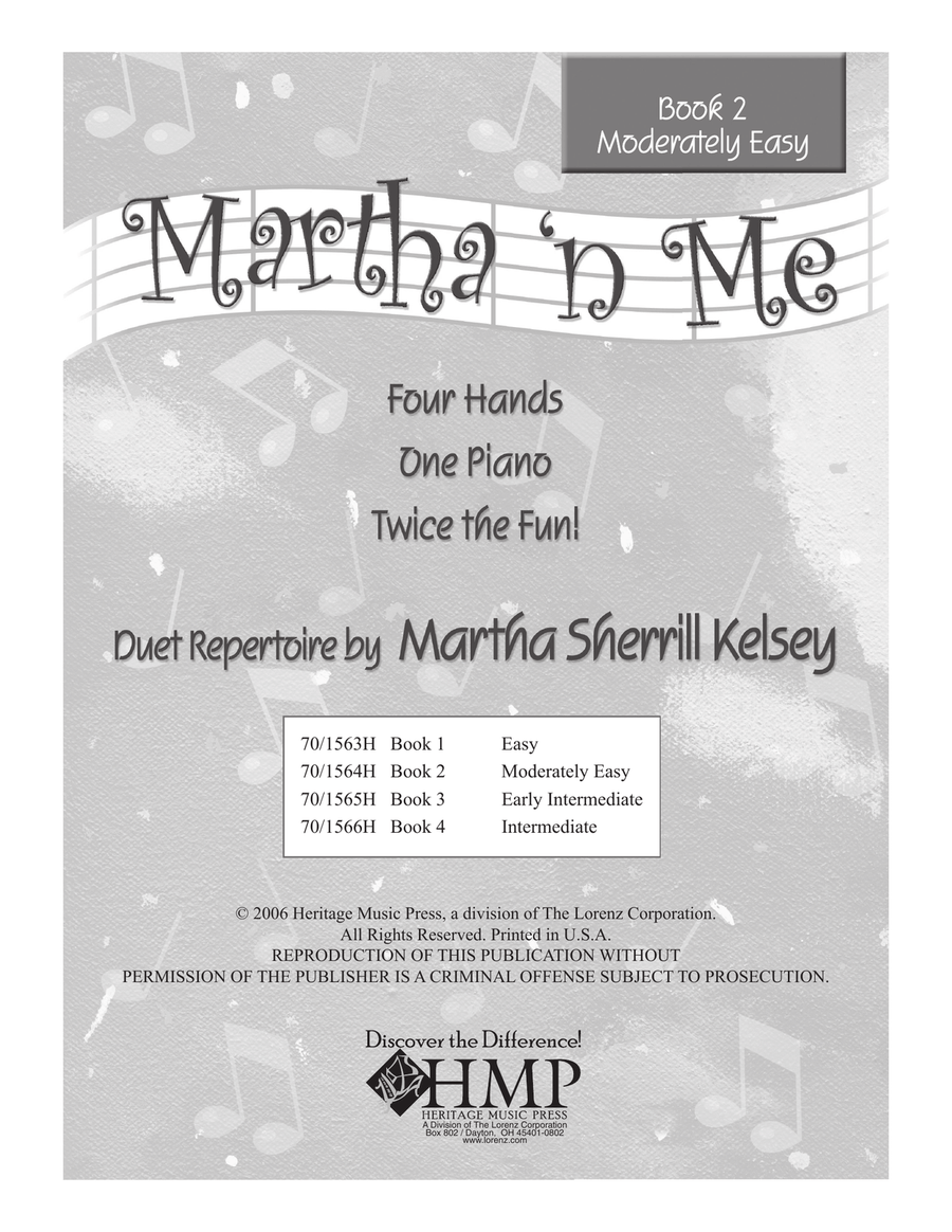 Martha 'n Me - Duet Book 2, Moderately Easy (Digital Download) Piano Duet scores gallery preview page 1