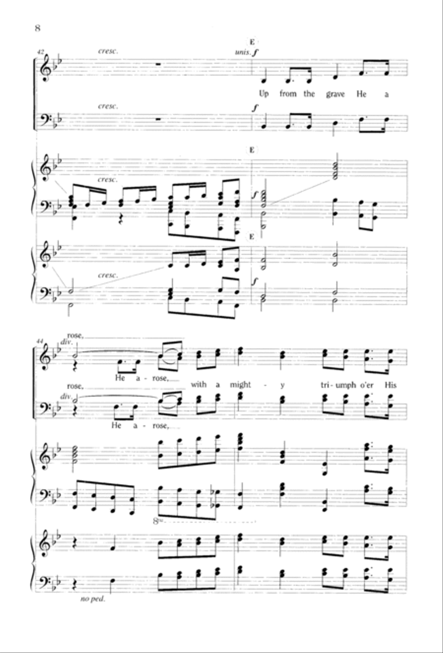 Christ Arose 4-Part scores gallery preview page 14