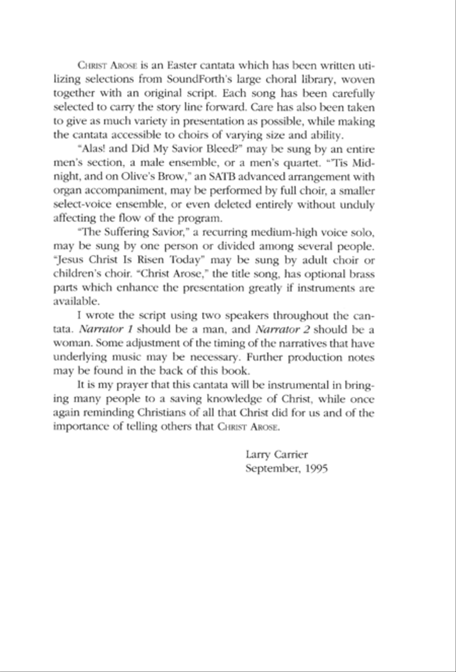 Christ Arose 4-Part scores gallery preview page 5