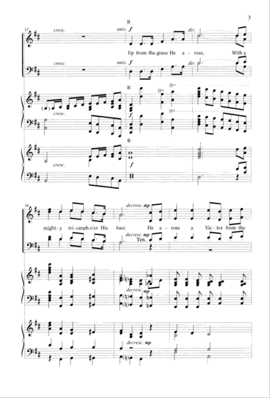 Christ Arose 4-Part scores gallery preview page 9