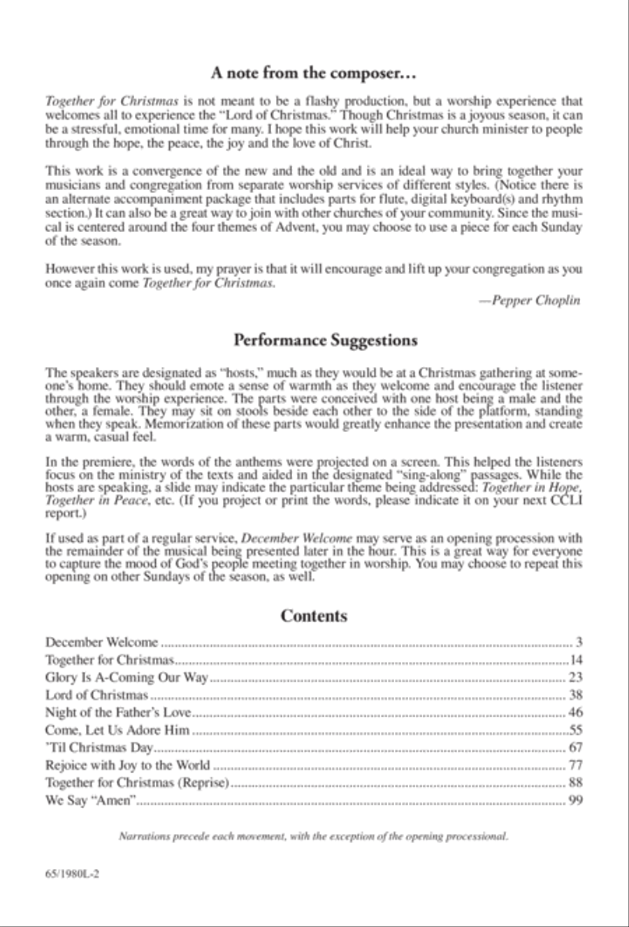 Together for Christmas (Digital Download) 3-Part scores gallery preview page 2