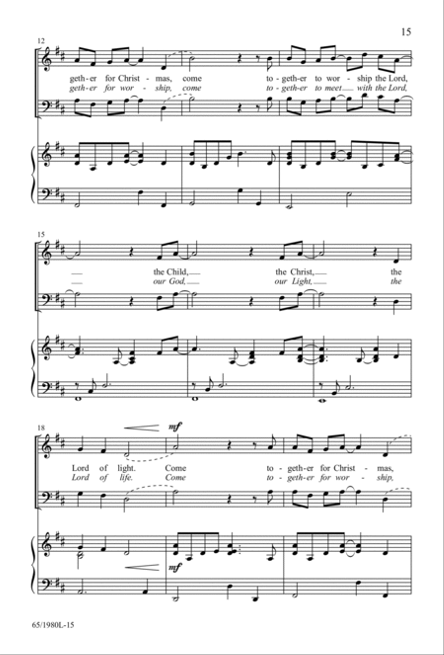 Together for Christmas (Digital Download) 3-Part scores gallery preview page 15
