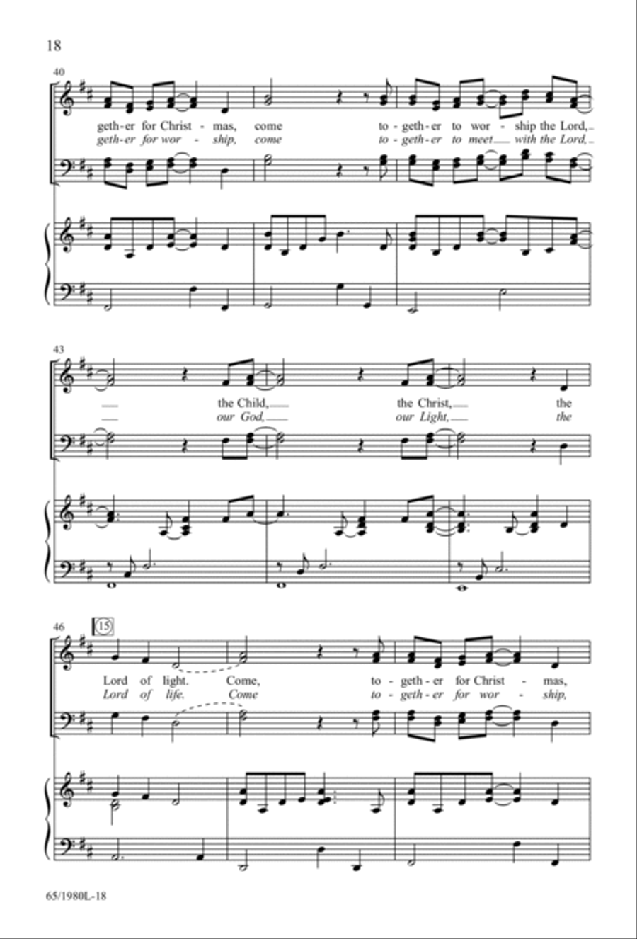 Together for Christmas (Digital Download) 3-Part scores gallery preview page 18