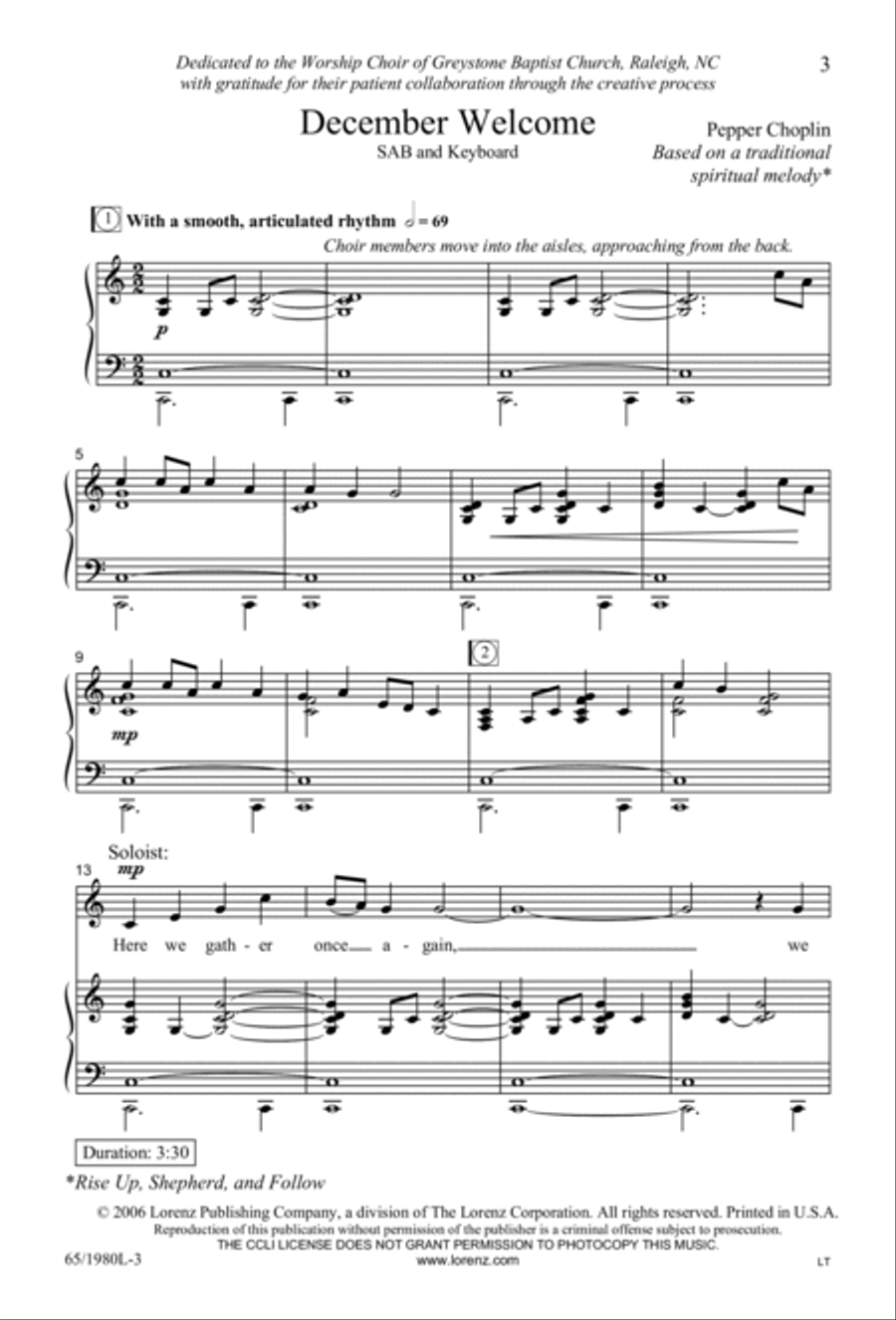 Together for Christmas (Digital Download) 3-Part scores gallery preview page 3